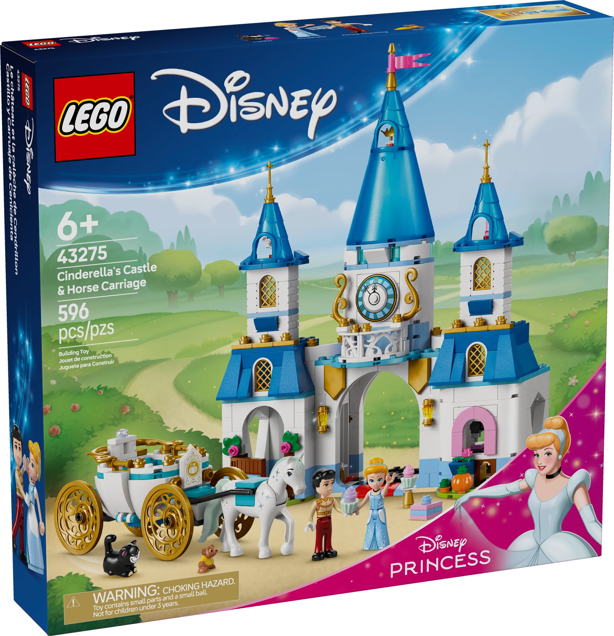 LEGO Disney Princess Cinderella's Castle & Horse Carriage Playset - Princess Castle Building Toy for Kids, Girls and Boys, Ages 6+ - with 2 Minidolls - Gift Idea for Birthdays - 43275 2 6154c2fa 0f26 4d55 9eab 4c719ac62d71.343469f9e24980777caf6a56a92fa28a - miniminikids.co.uk