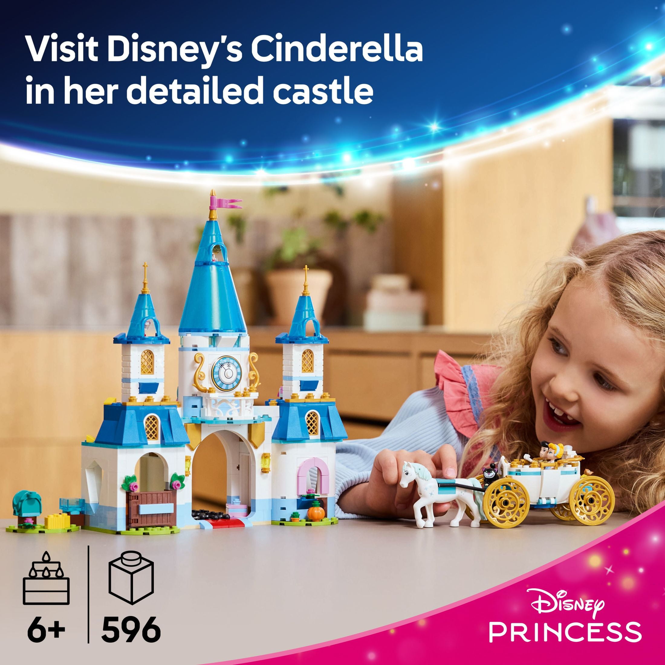 LEGO Disney Princess Cinderella's Castle & Horse Carriage Playset - Princess Castle Building Toy for Kids, Girls and Boys, Ages 6+ - with 2 Minidolls - Gift Idea for Birthdays - 43275 3 cf690e35 2444 42f4 83b1 59e22e8f0911.96af157dd680f8734efee430344ad944 - miniminikids.co.uk