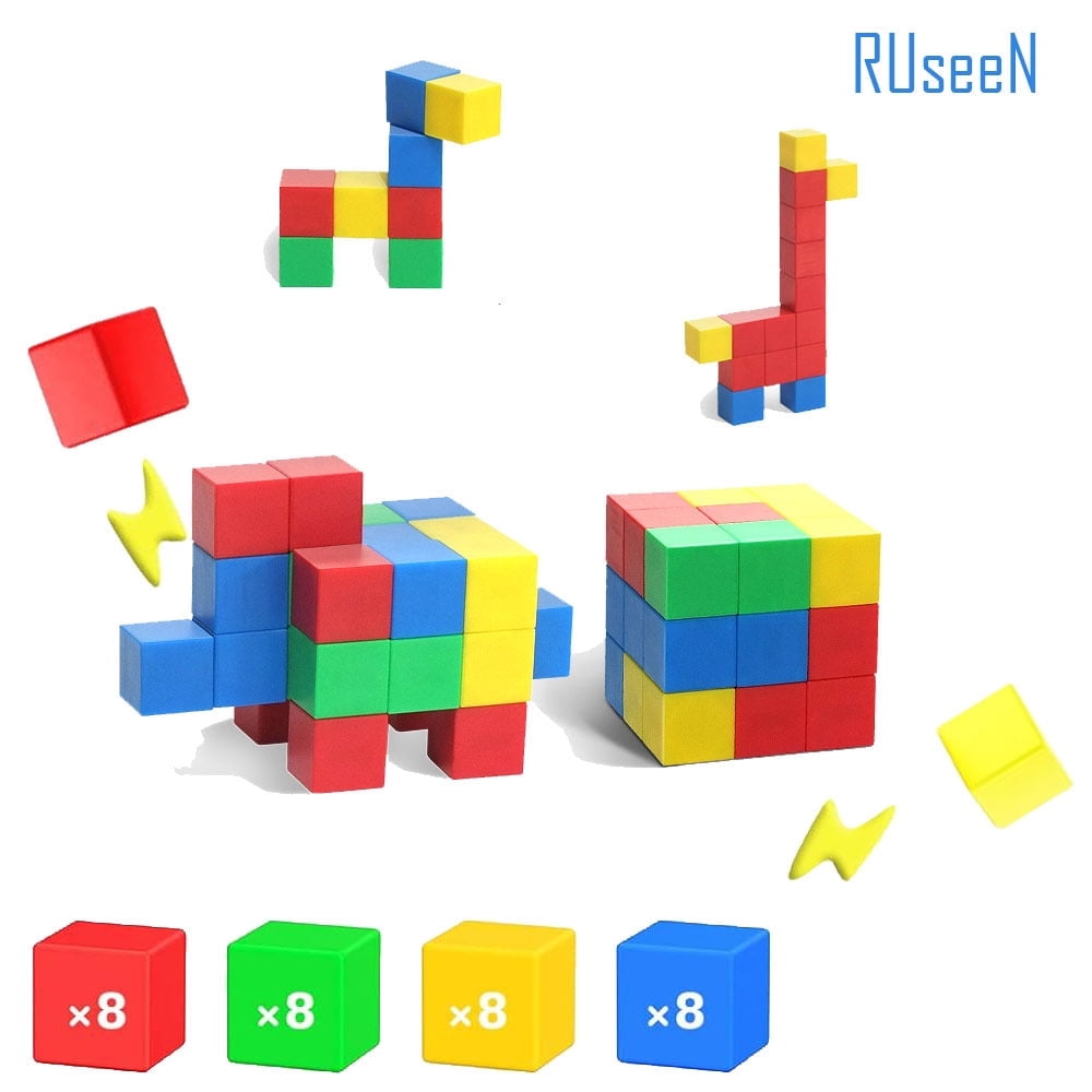 RUseeN 64 Pcs Magnetic Blocks Building Cubes for Toddlers - Classroom Must Have STEM Toys for Kids, Preschool Learning Activities Toys, Magnet Toys for Girls Boys Ages 1-3 3-5 8 RUseeN 32 PCS Magnetic Blocks Gifts 3 4 5 6 Year Old Magnet Building Blocks Toddlers Girls Boys Sensory Autism Toys Kids Ages 3 5 4 8 6995976d 1c0f 49aa bda5 bef60ae2ad6d.5083ddb962151c552d975799ab19d189 - miniminikids.co.uk