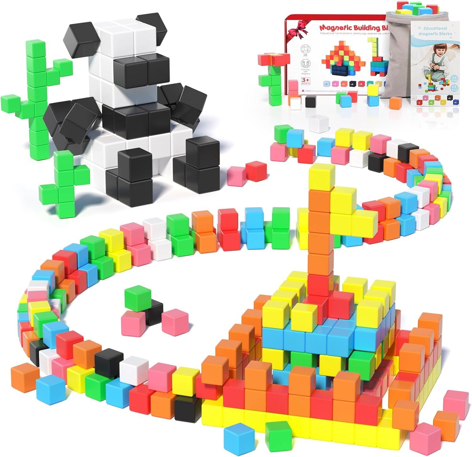 RUseeN 64 Pcs Magnetic Blocks Building Cubes for Toddlers - Classroom Must Have STEM Toys for Kids, Preschool Learning Activities Toys, Magnet Toys for Girls Boys Ages 1-3 3-5 1 RUseeN 64 Pcs Magnetic Blocks Building Cubes Toddlers Classroom Must Have STEM Toys Kids Preschool Learning Activities Toys Magnet Girls Boys Ages 1 3b67fc3f a82f 4d5c 987c 2712b07f7470.fcb3e8f723d3c2040bb5a0e2e8d8c38a - miniminikids.co.uk